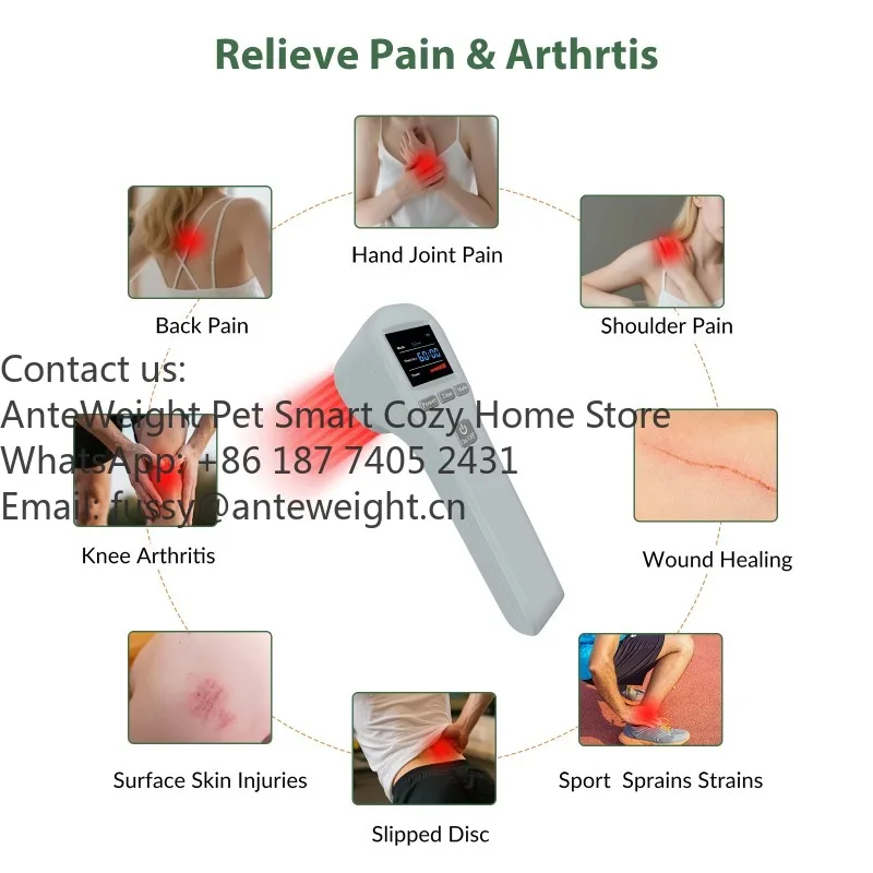 880mW 808nm 650nm Red Light Laser Therapy Cold Laser for Dogs Used at Home Hospital Treating Neuromuscular Problems