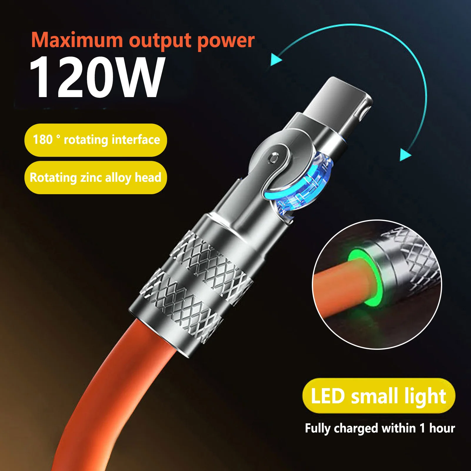 120W 6A 3 in 1 Super Fast Charging Cable For iPhone Xiaomi Redmi Samsung Huawei Phone Accessories Type C Cable Micro USB Cord