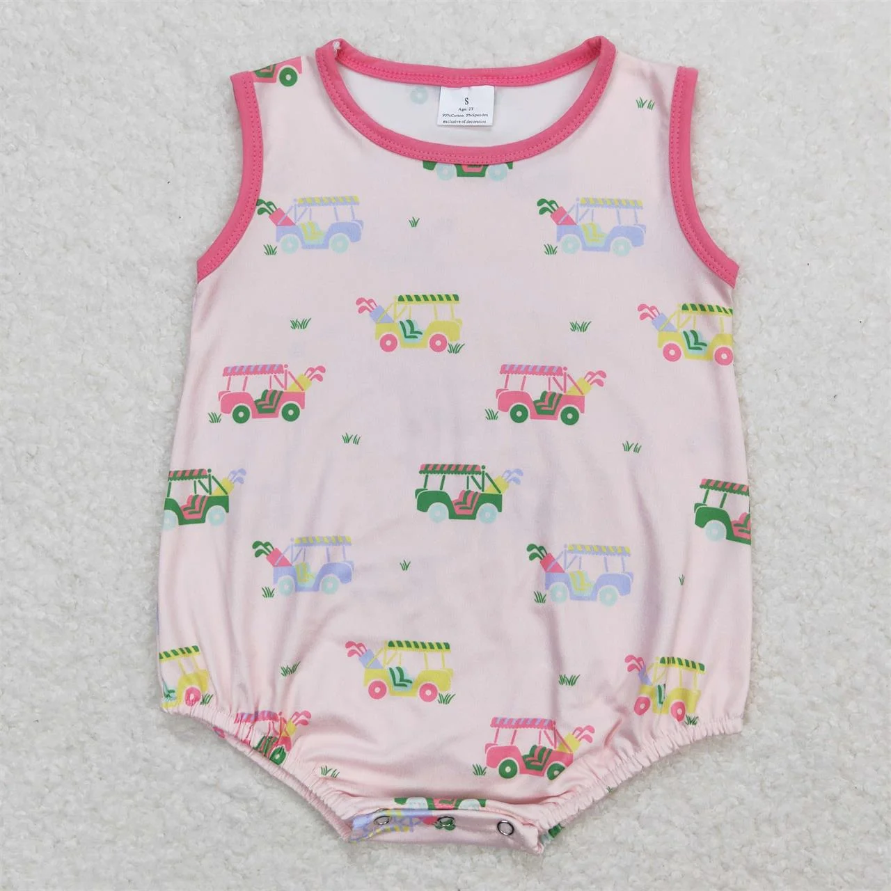 Bebê menino e menina bola caminhões macacão, macacão recém-nascido criança macacão, bodysuit atacado, 1 pc, verão