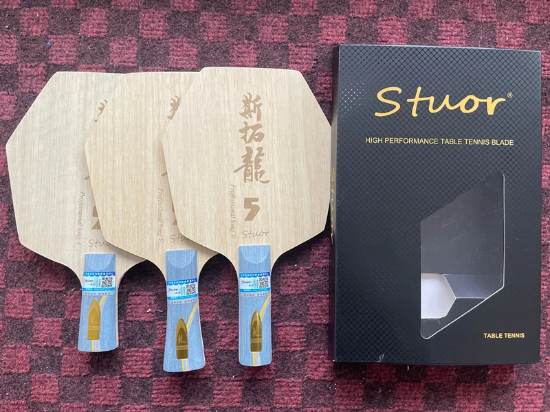 Stuor Long 5-sechskant-Tischtennisschläger, sechseckige Klingen, gelb-schwarze Kohlefaser, integrierte professionelle Ping-Pong-Paddel – Detail 9