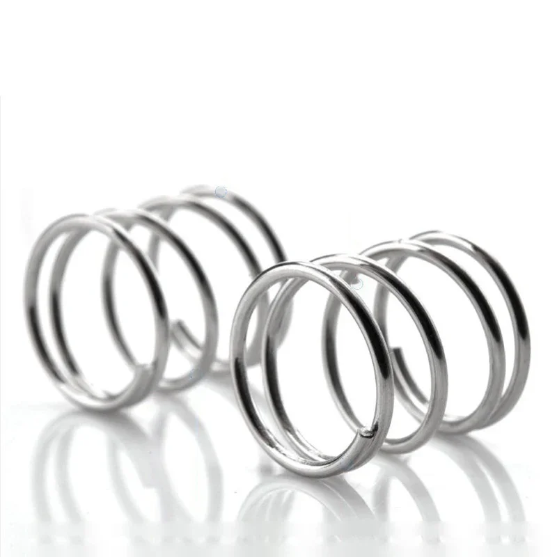 10Pcs Wire Dia 0.8/1.0mm 304 Stainless Steel Compression Spring Outer Dia 6-18mm Length 10-50mm Shock Absorption Return Spring