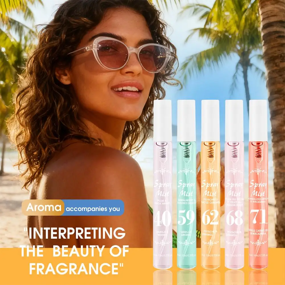 

Набор из 5 бразильских спреев для тела, 10 мл × 5 шт., безалкогольный парфюм для волос и тела, стойкий аромат, отличный подарок для друзей