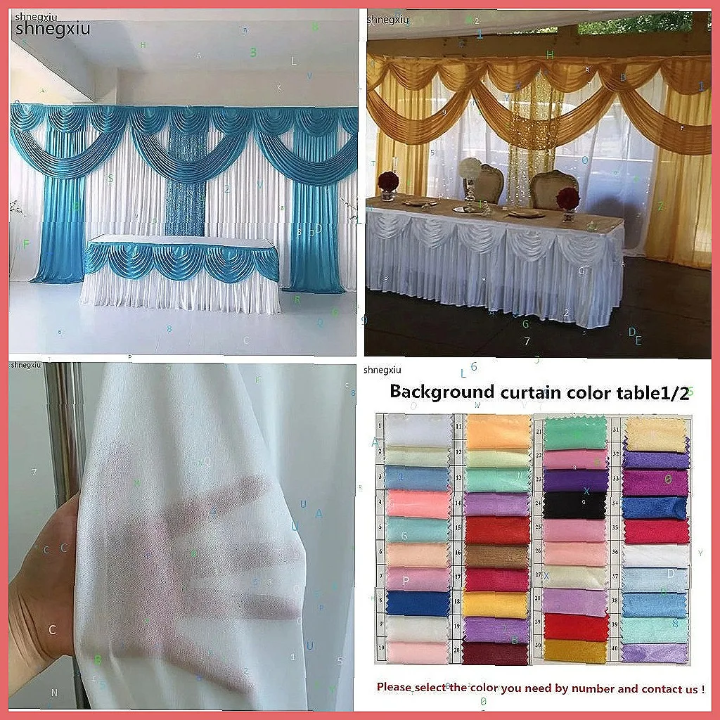Custom Wedding Backdrop 3x6m, Personalized Stage Curtain Decor for Ceremony & Photo Booth