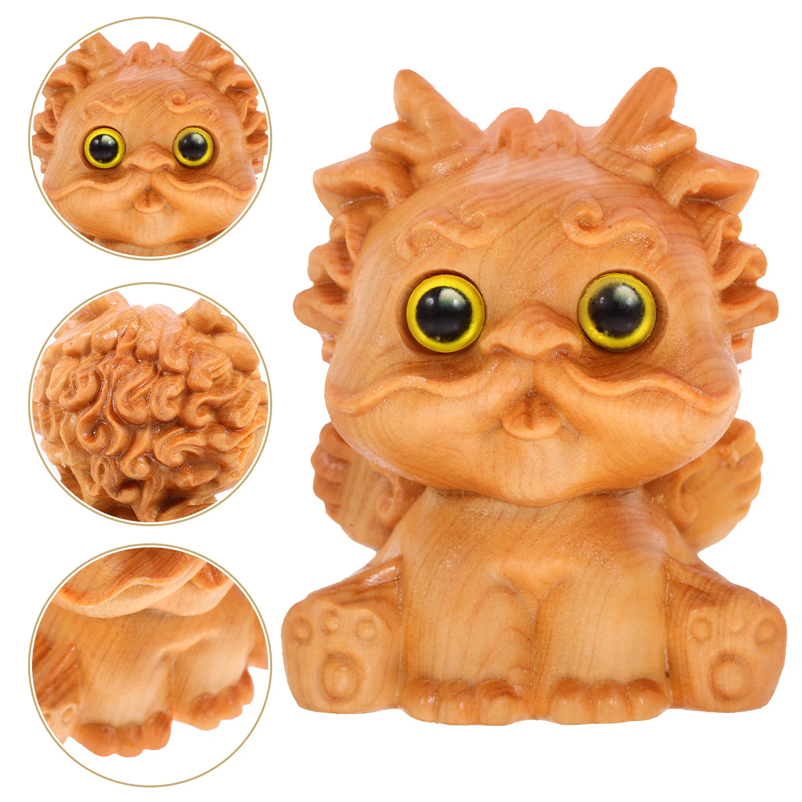 

Wooden Animal Statue Carving Desktop Wood Figure Decoration Small Animal Ornament for Home Office Wood Craft Decor