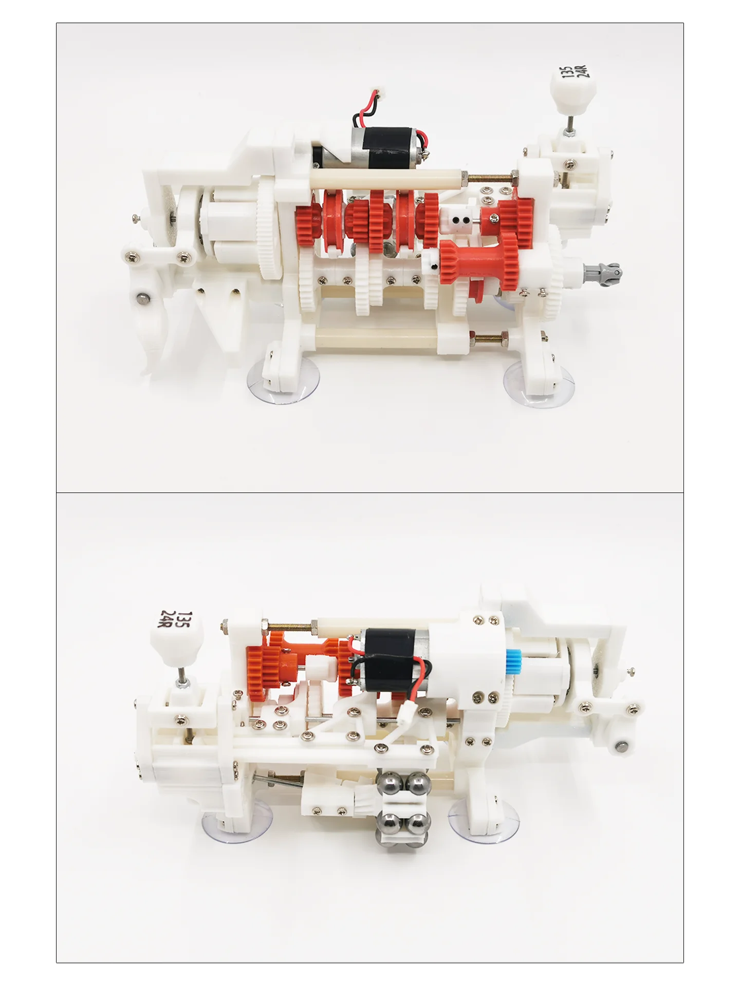 Automobile 5-speed Manual Transmission Dynamic Model with Reverse Gear Selector 3D Printed Model