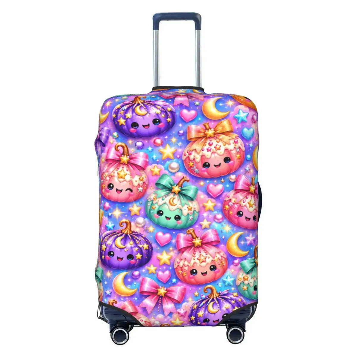 Galaxy Halloween Pumpkin Suitcase Cover Fun Travel Protection Luggage Case Holiday