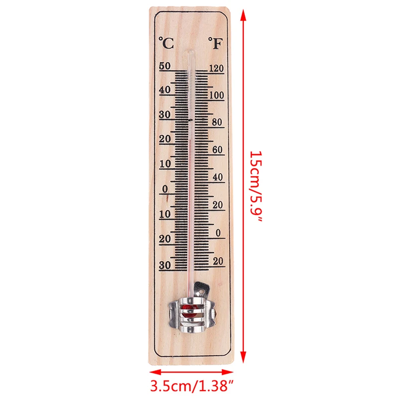 Wood Thermometers Practical Garden Office Garage Indoor Wall Temperature Logger Wall-mounted Direct Reading Type