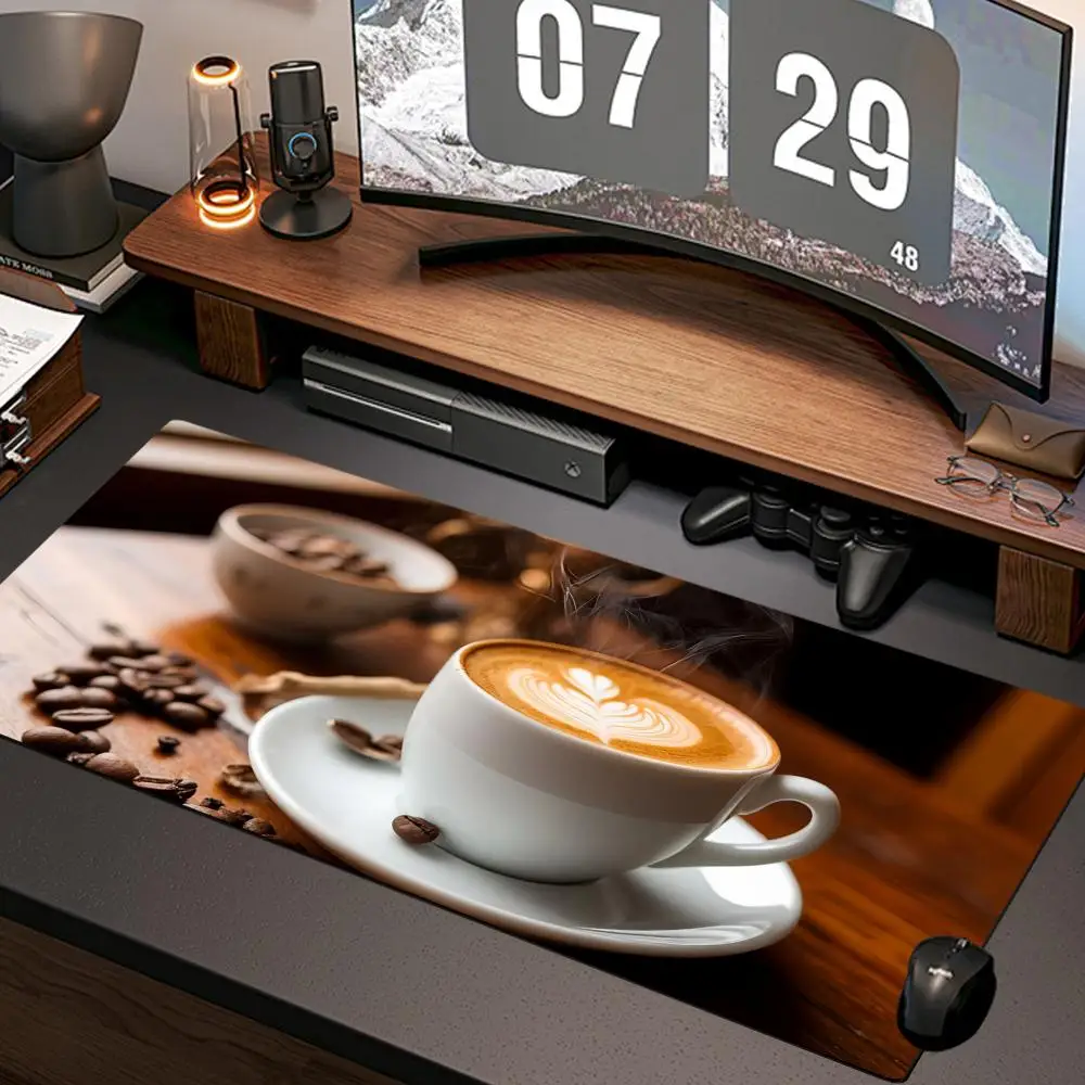 coffee Mouse Pad New Computer Home Mousepad XXL Desk Mats Natural Rubber Office Anti Slip Gaming Accessories pad