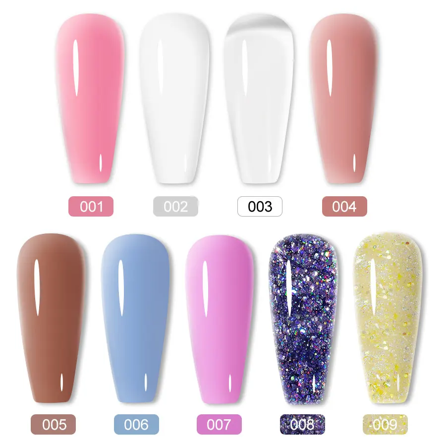 15g Solid Nail Extension Gel Non Stick Hand Phototherapy UV Gel Quick Building Gel Nails Tips Nail Art Prolong Nail Gel