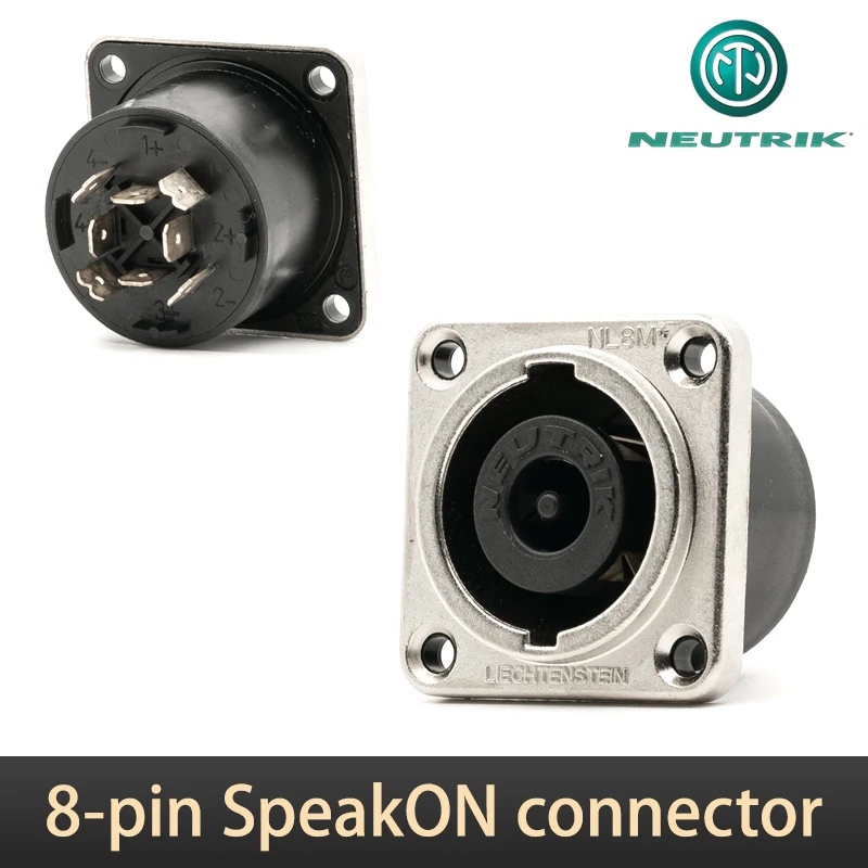 Neutrik NL8MPR 8-Pin SpeakON Connector for Outdoor Line Array Speakers and Professional Stage Sound Applications