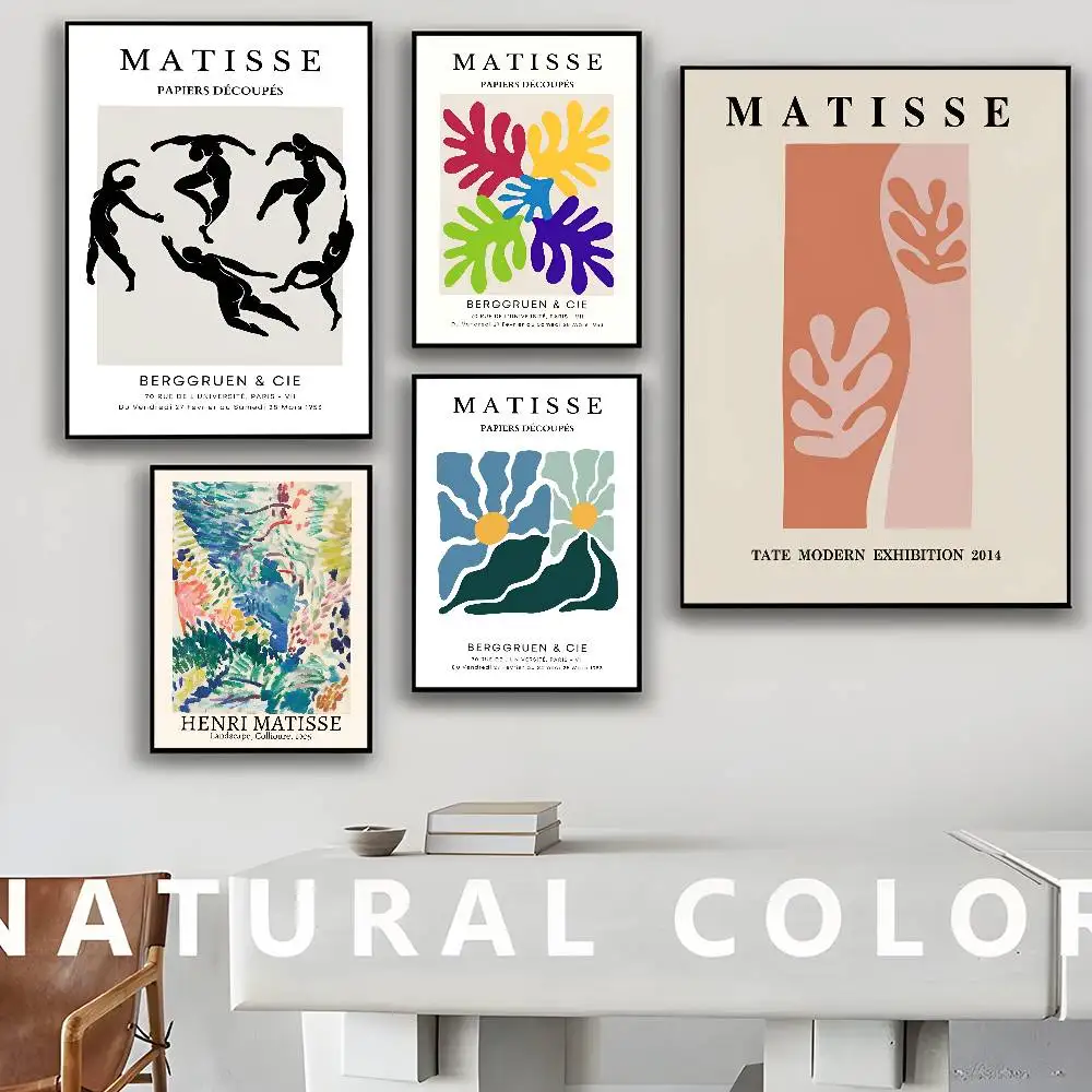 H-Henri M-Matisse Vintage Posters Sticky Whitepaper Prints Posters Artwork Posters Wall Stickers