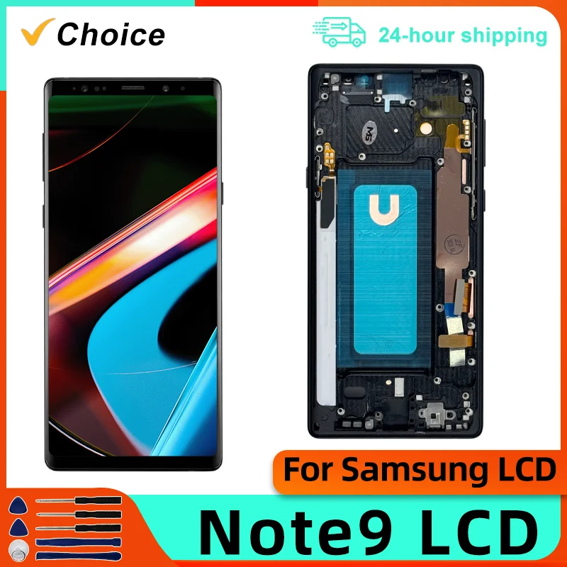 AAA+ Quality TFT Screen For Samsung Galaxy Note 9 SM-N960FSM-N9600 Touch Digitizer Assembly With Frame Replacement Repair Part