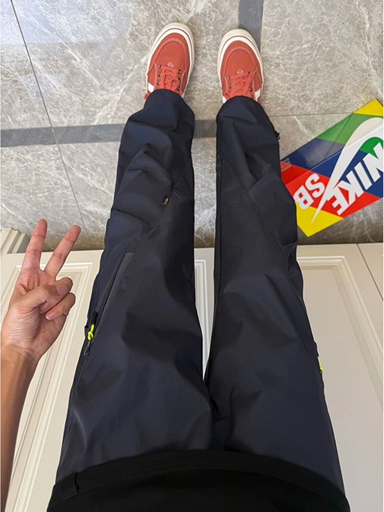 

Мужские осенне-зимние брюки Caucausian Hardell в американском стиле с откидной молнией, для походов, альпинизма, прямые, рабочие, длинные