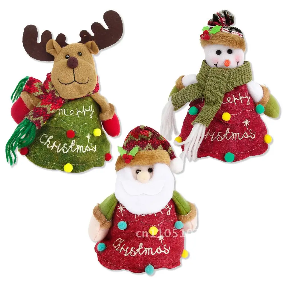 

Christmas Cartoon Three-dimensional Doll Apple Bag Christmas Eve Gift Bag Doll Christmas Tree Shape Candy Bag