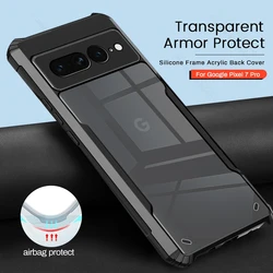 Clear Acrylic Armor Shockproof Case For Google Pixel7pro Pixel7 Pixel6a Pixel 7 Pro 6a 5G Camera Shockproof TPU Bumper Fundas