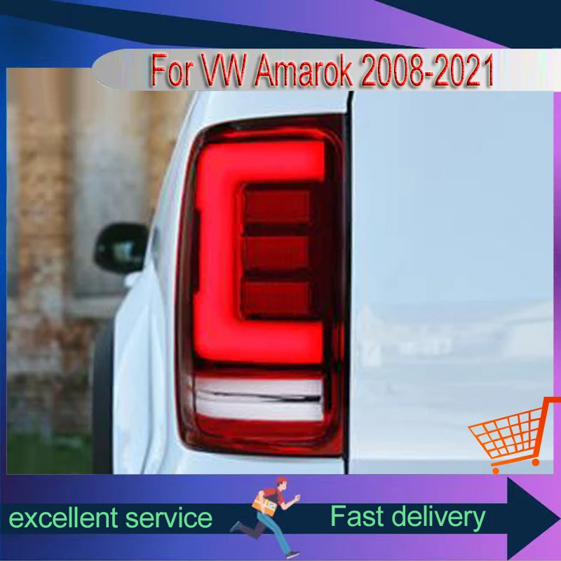 

Стайлинг автомобиля для Volkswagen VW Amarok 2008-2021 новый стиль светодиодный задний фонарь стоп-сигналы сигнальные лампы задние задние фонари дрл в сборе