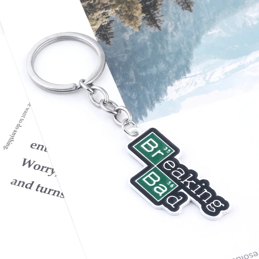 Classic TV Breaking Bad KeyChain Movie Letter Logo Metal Key Chain For Women Men Car Keyring Chaveiro Jewelry Gift