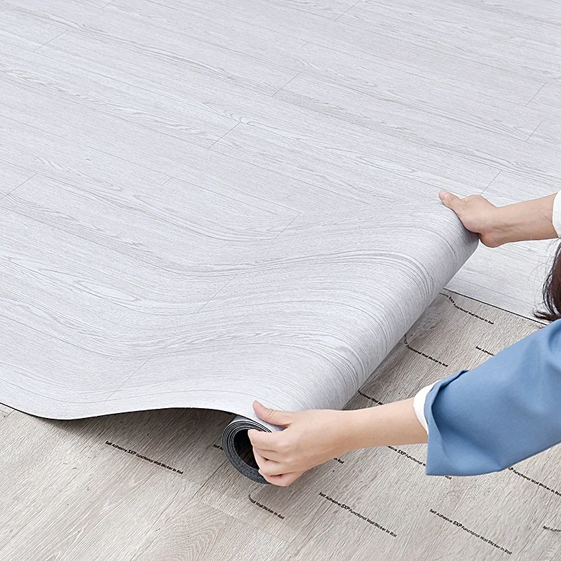 10/20 Roll Self-adhesive Wood Grain Floor Sticker 40CM Thickened Waterproof Anti Slip for Bathroom Home Decoration Floor Sticker