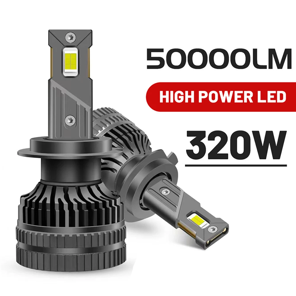 High Power H7 Led Headlight Canbus 200W 50000Lm H1 H8 H9 H11 Bulbs Kit 360 Quartz hb3 Hb4 Hir2 Car Lamp 9005 9006 9012 Fog Light