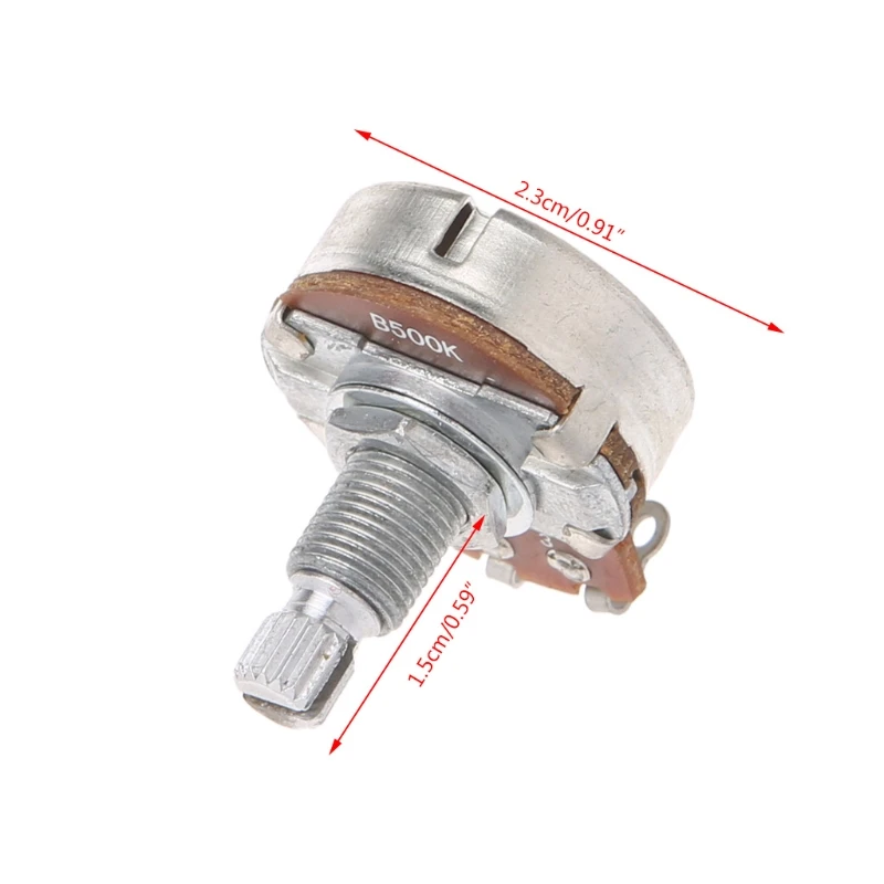 B500K ポテンショメータ スプライン ポット エレキギター ベース エフェクター アンプ トーン ボリューム パーツ