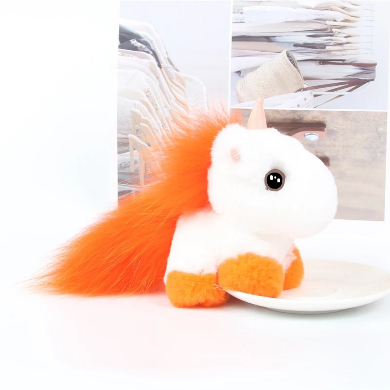 

Cute Pony Rabbit Fur Plush Refrgerator Kid Birthday Gift Xmas Gift Toy Stuffed Animal Horse Keychain