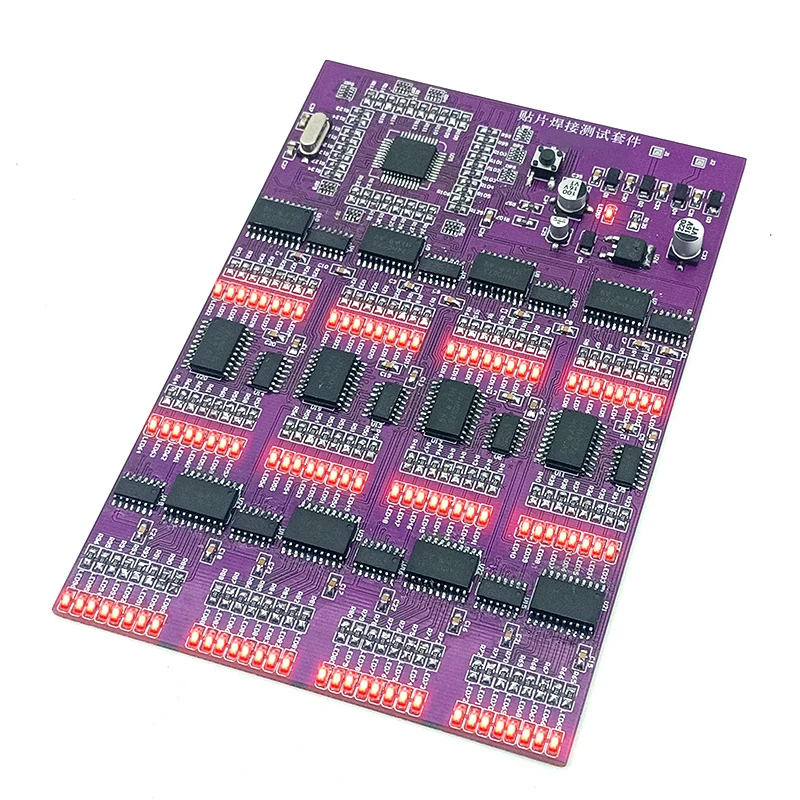 SMD-Komponenten, Lötübungs-Testkit, 300-teilig, LED-Leiterplatte, FR-4 PCB-Material, sequentiell blinkend, DC9V, mehrschichtig, El