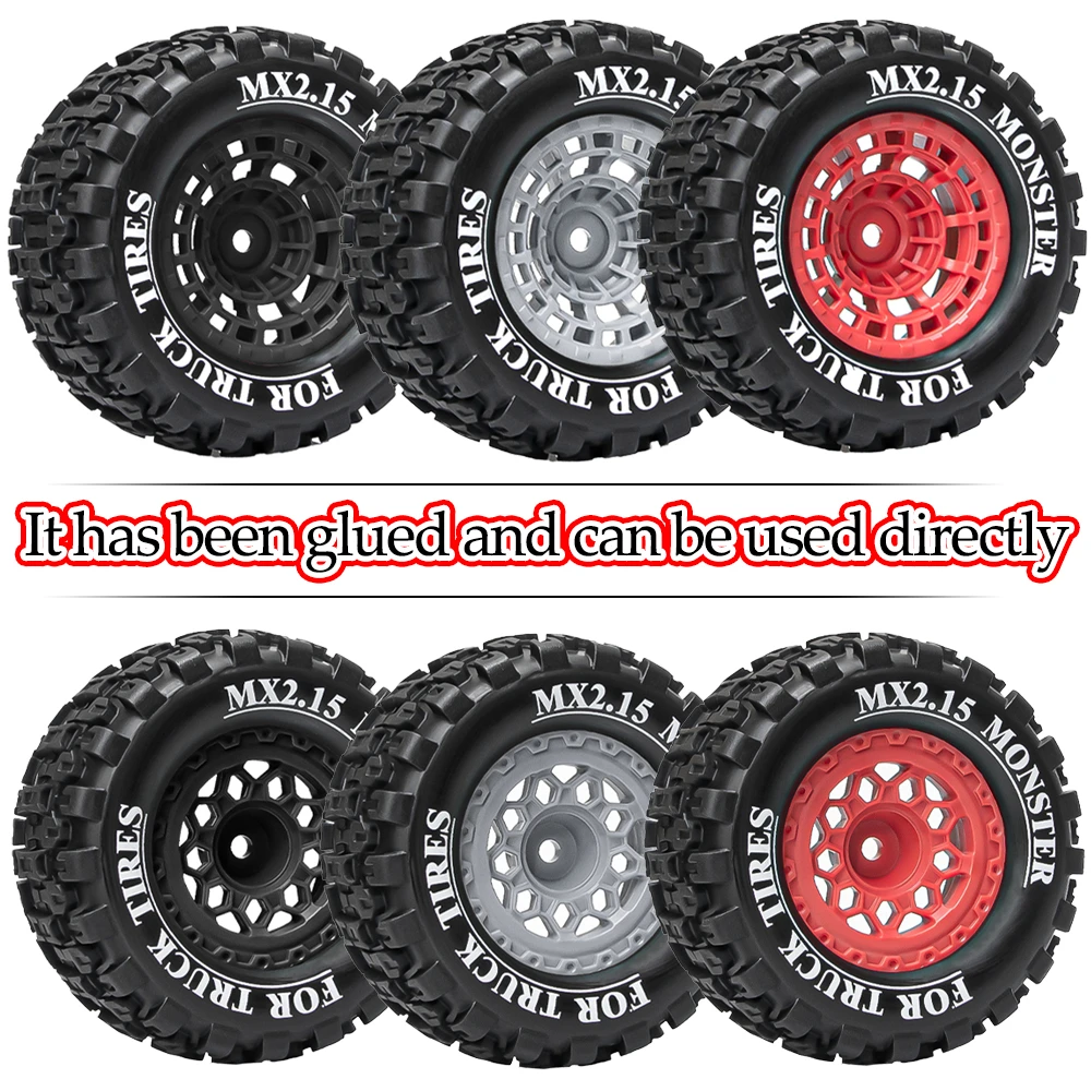 إطارات عجلات Mx2.15 بوصة 100*52 مللي متر لـ 1/16 Traxxas Mini Maxx Xrt E-revo Rlaarlo Mjx 16207 16208 16209 Hsp Losi 1/18 Mini Lm