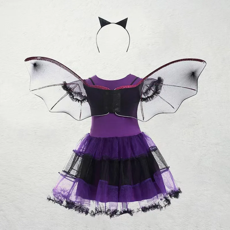 Halloween Girls' Witch Costume，All Saints' Day Cosplay Magician Suits，Dress Up Ball Performance Clothing