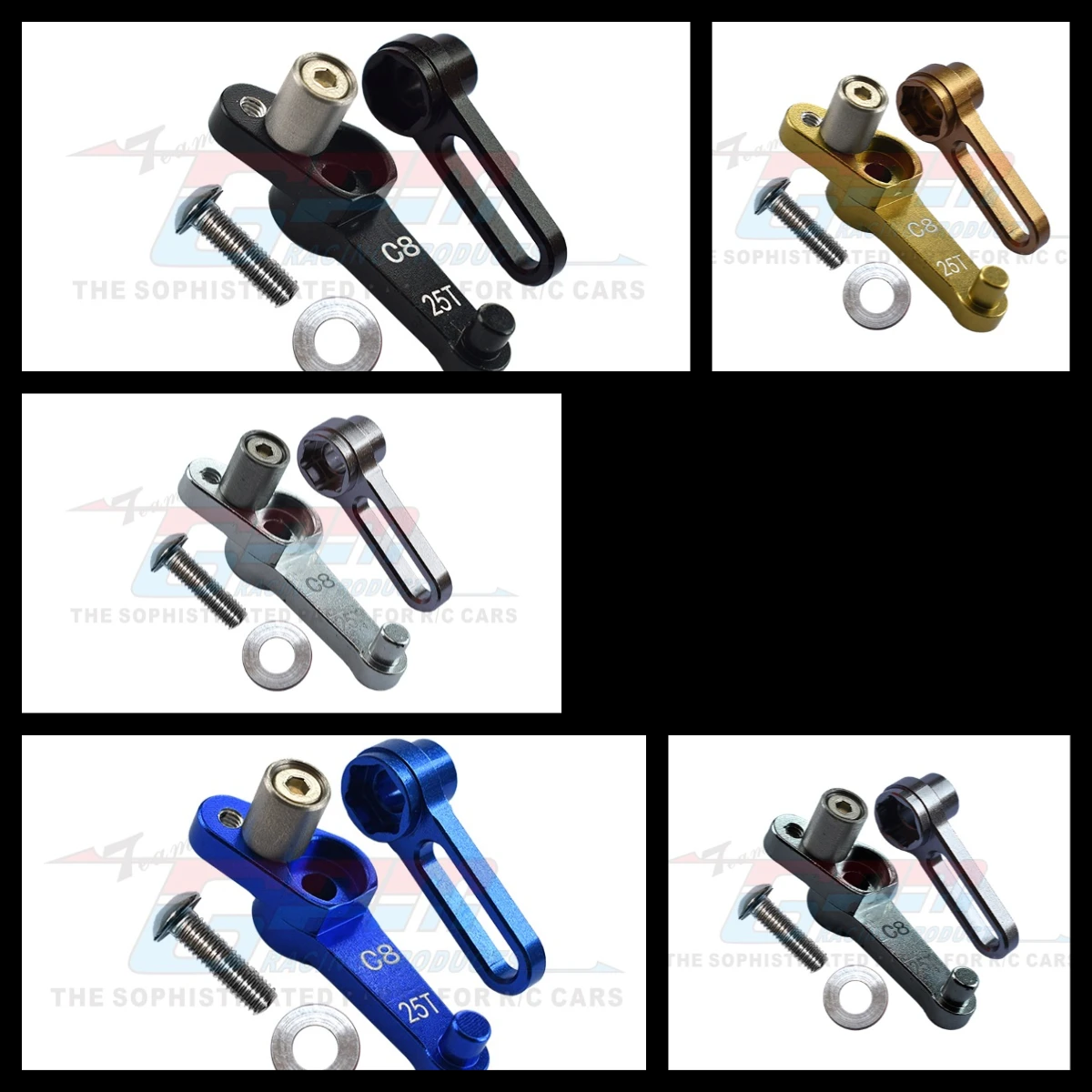 

GPM Aluminium Servo Arm 25T (C8) For KYOSHO 1/8 Motorcycle NSR500