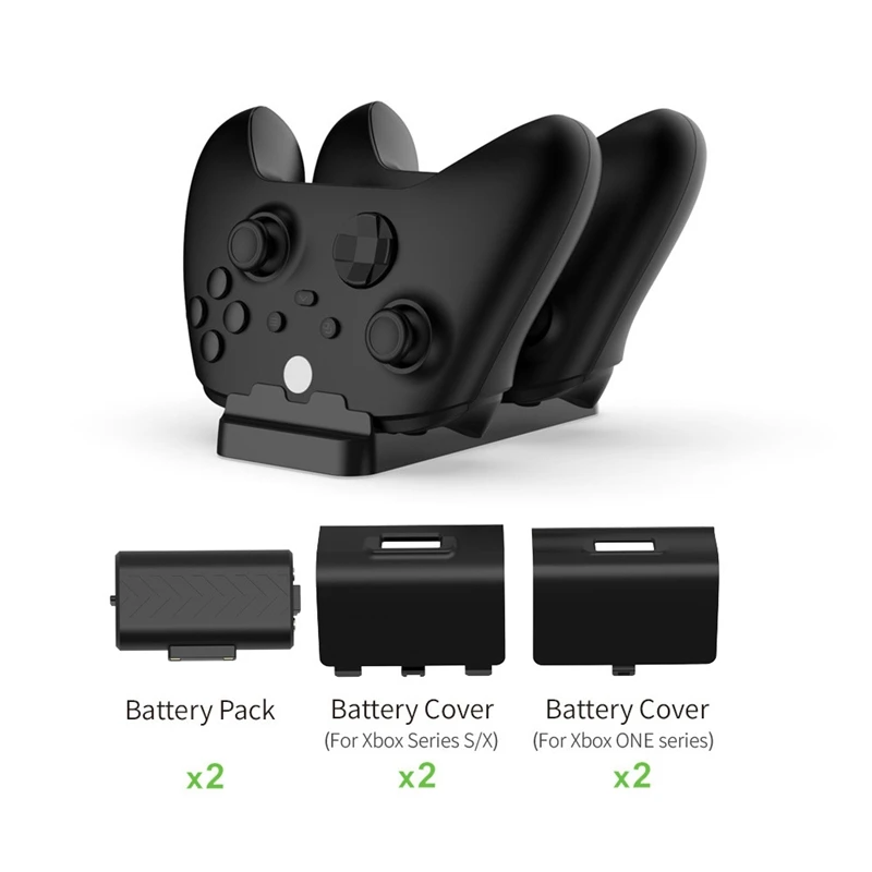 Dual Charging Dock Station Charger Cradle for XboxSeriesX/S XboxONE SLIM/ONE X Series Handle Game Controller Battery