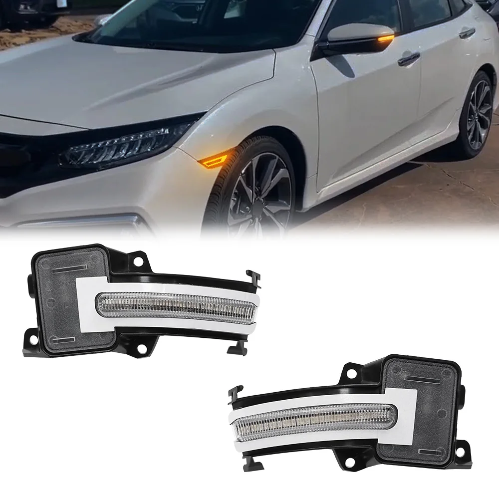 

LED Dynamic Side Mirror Light For Honda CIVIC 2016 2017 2018 2019 2020 Indicator Turn Signal Lamp OEM#:34300-TBA-A01