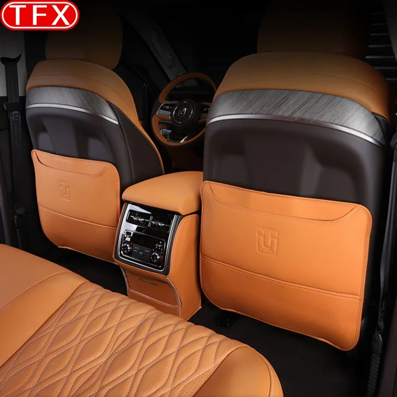 For GWM Tank 500 Great Wall 2022-2024 Car PU Leather Anti Kick Mat Pad Anti-kick Protector Mats Seat Back Protector Accessories