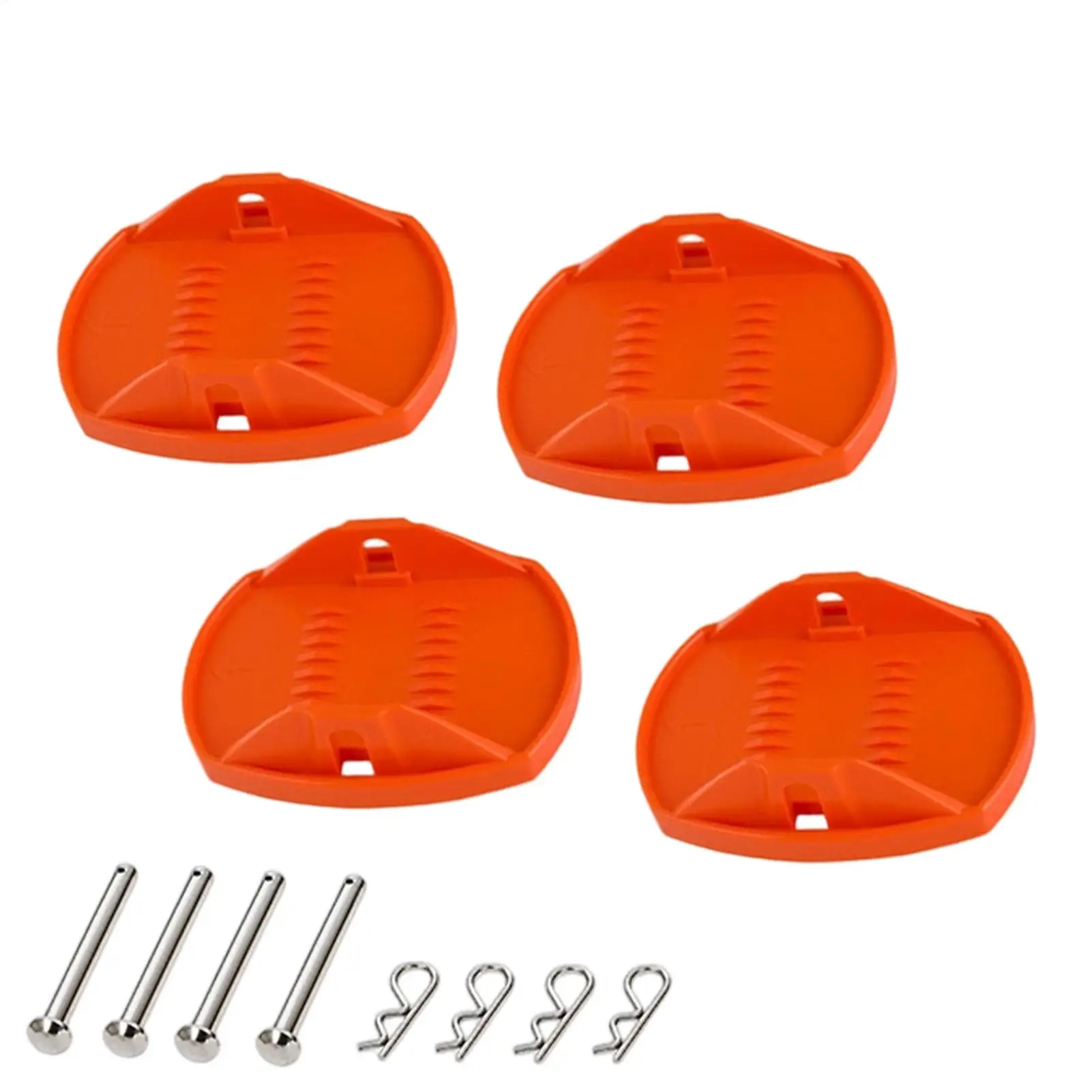 RV Stabilizer Jack Pads 4 Pieces Trailer Support Foot Cushions With Locking Pin Trailer Stabilizer Support Pads For RV Camper
