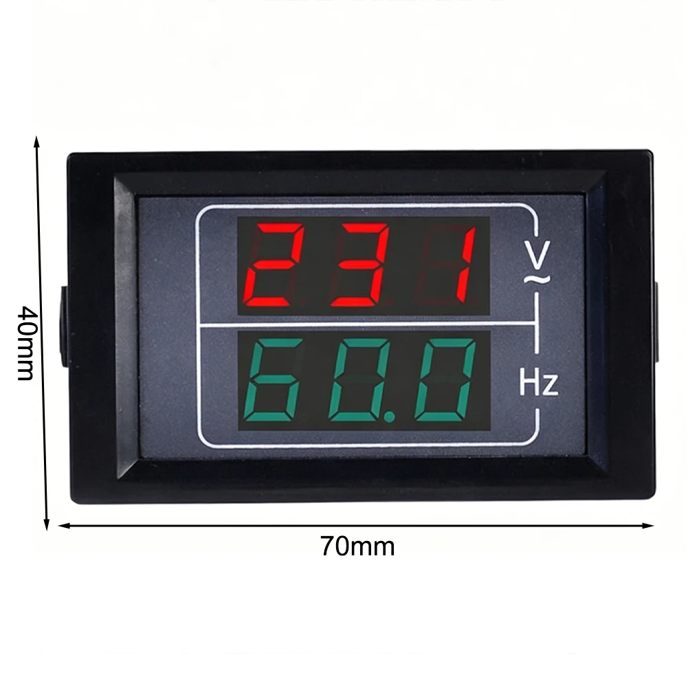 Led Panel Meter Digital Ac Voltmeter Compact Space-saving Design High Shock Resistance High Accuracy Voltage Tester
