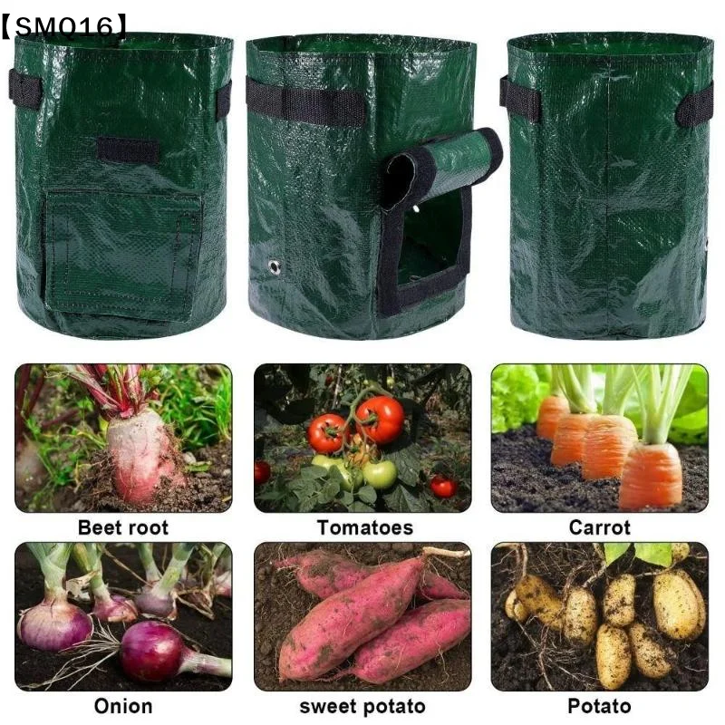 Garden Planting Bag, With Handles 3/5/7/10 Gallon , High Quality Garden Tools PE Plant Bag Vegetable Tomato Potato Flower【SMQ】