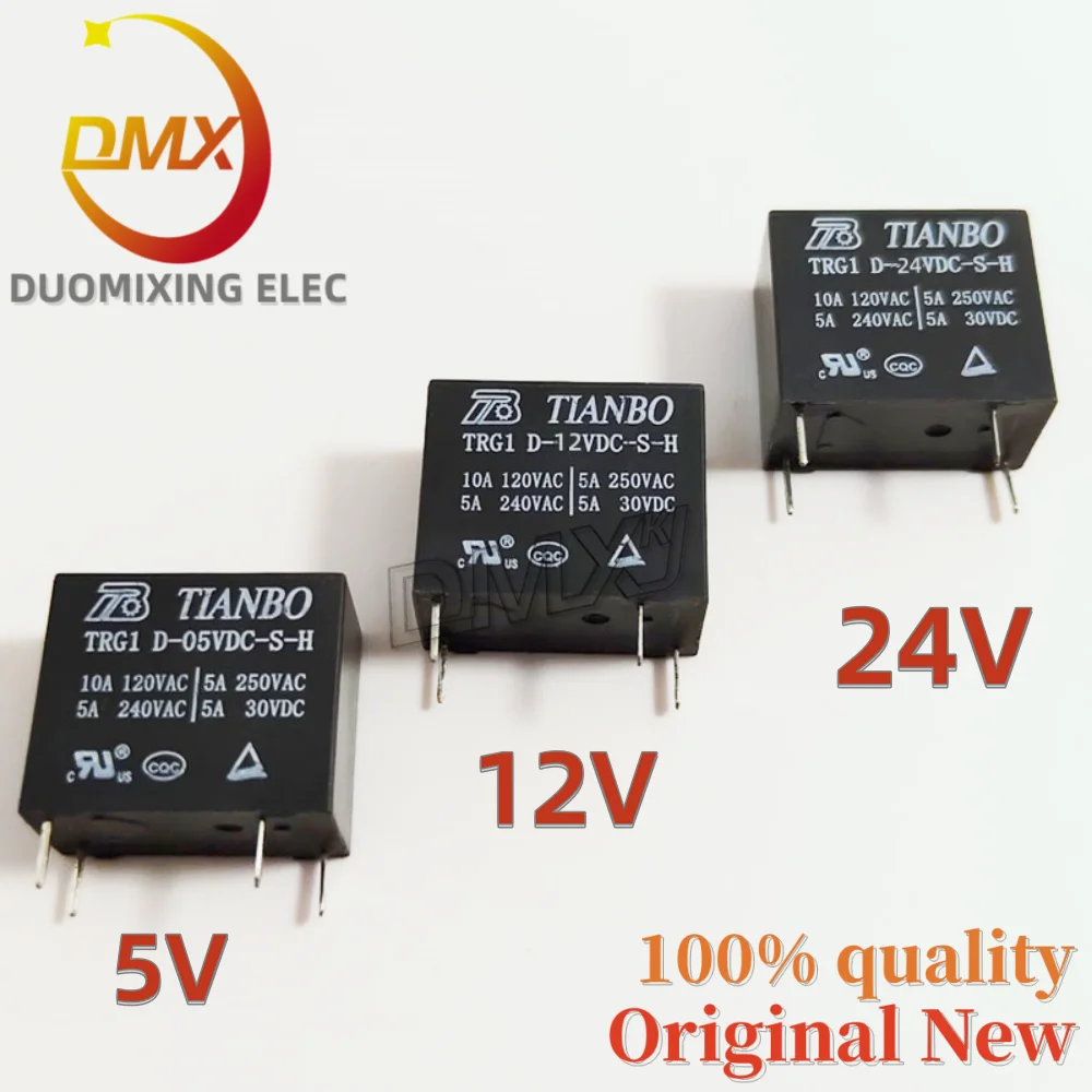 

50PCS/LOT 100%Original TRG1 D-12VDC-S-H TRG1D-24VDC-S-H 5VDC 5A set of normally open power relay