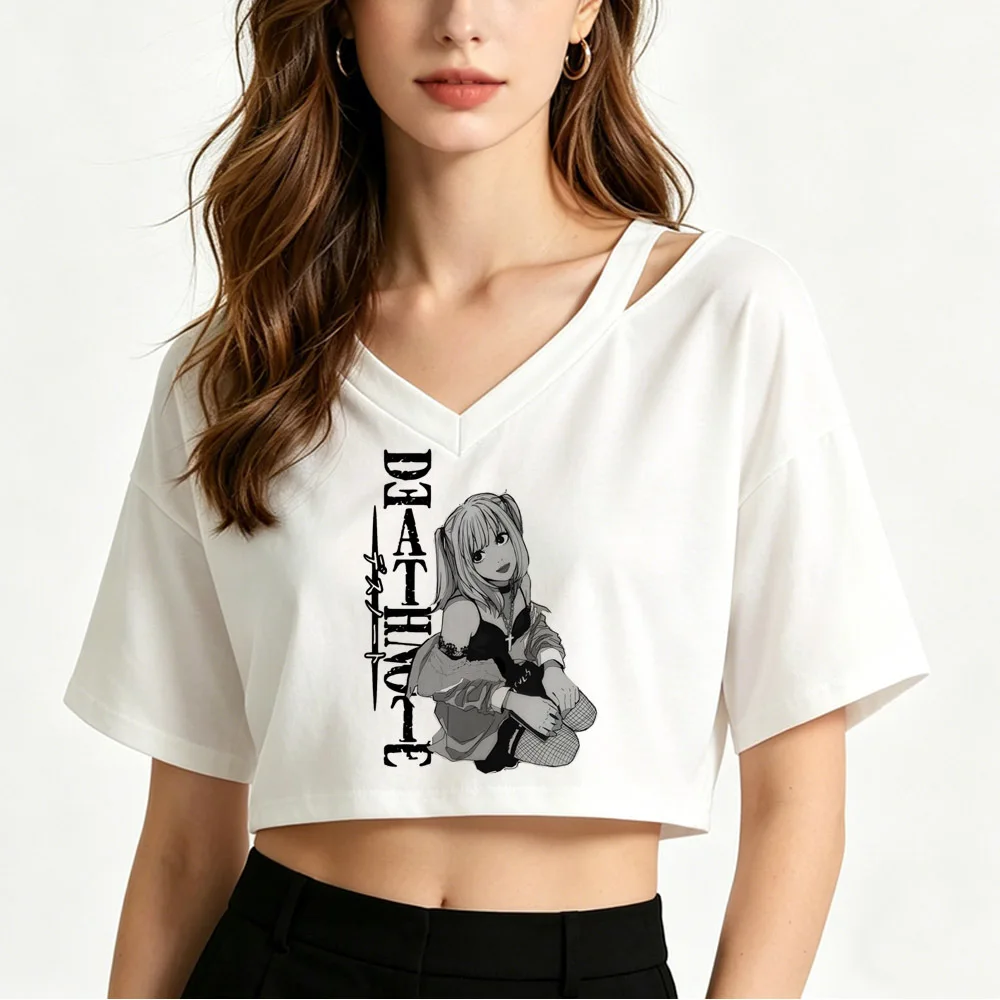 Death Note cropped top teen cute vintage japanese y2k harajuku tshirt alternative  japanese scene  graphic vintage