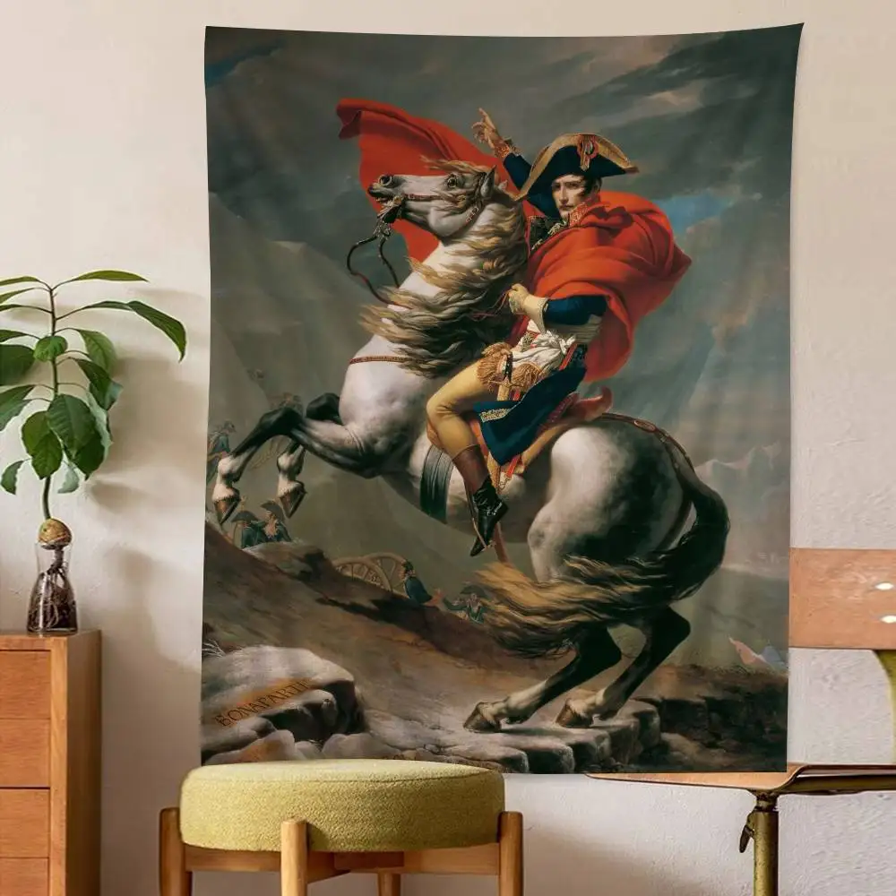 

Napoleon Bonaparte Art Anime Tapestry Hippie Flower Wall Carpets Dorm Decor Wall Hanging Home Decor