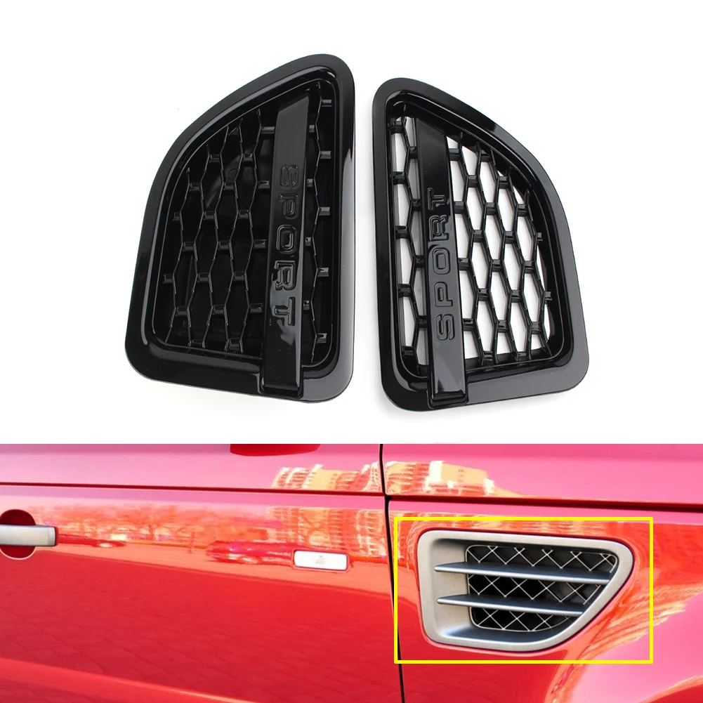 

1 Pair Car Front Grille Air Intake Fender Vent Grill For Land Rover Range Rover Sport 2005 2006 2007 2008 2009 Gloss Black