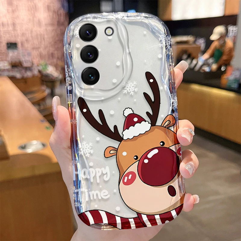 Santa Claus Phone Case for Samsung Galaxy S24 S23 S22 S21 Ultra Plus S20 FE A73 A72 A71 A55 A54 5G A53 A52 A51 4G A50S A50 Cover