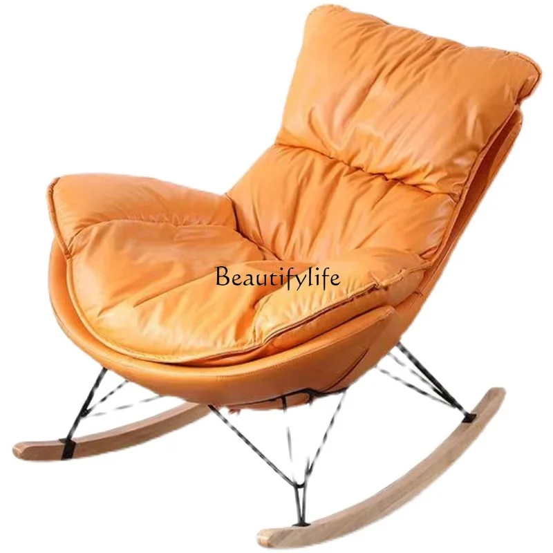 

Nordic living room single sofa rocking chair small apartment lazy leisure tiger chair