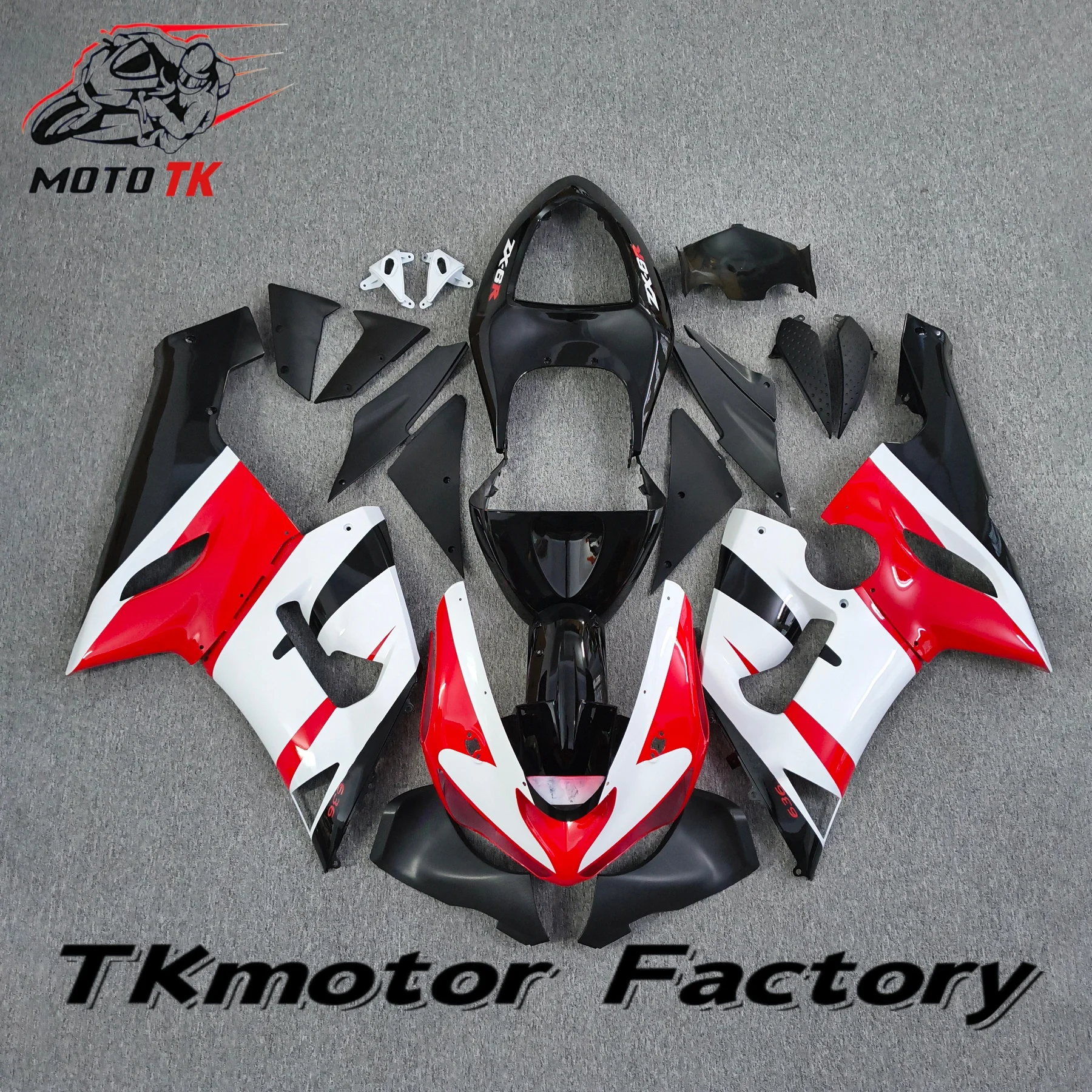 

Motorcycle Fairing Kit For KAWASAKI ZX6R ZX-6R ZX-636 2005 2006 Bodywork Set High Quality ABS Injection New White 05 06
