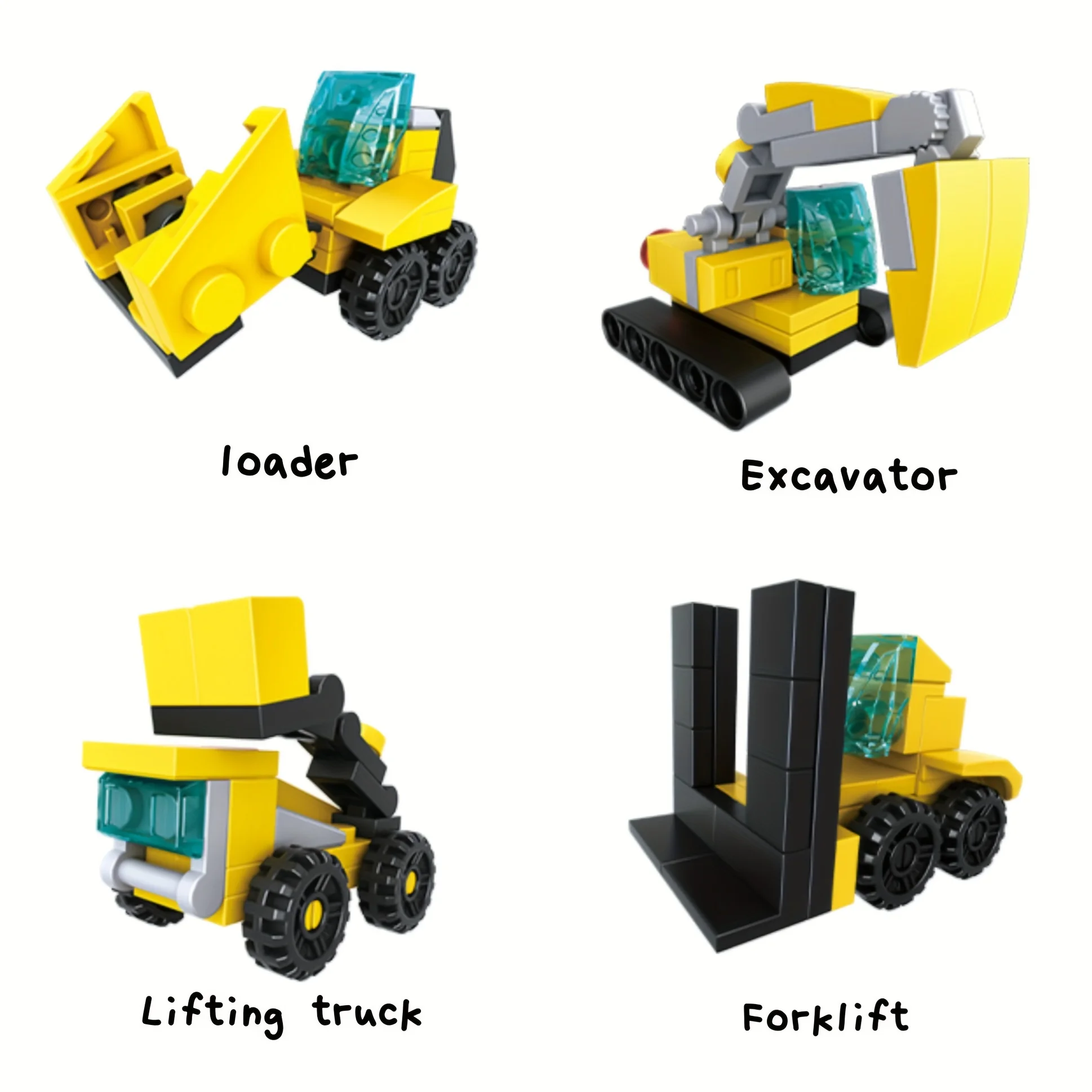 10pcs/set Engineering Vehicle Building Blocks, Party Gifts, Assembly Educational Car Building Blocks,for 6+ boys