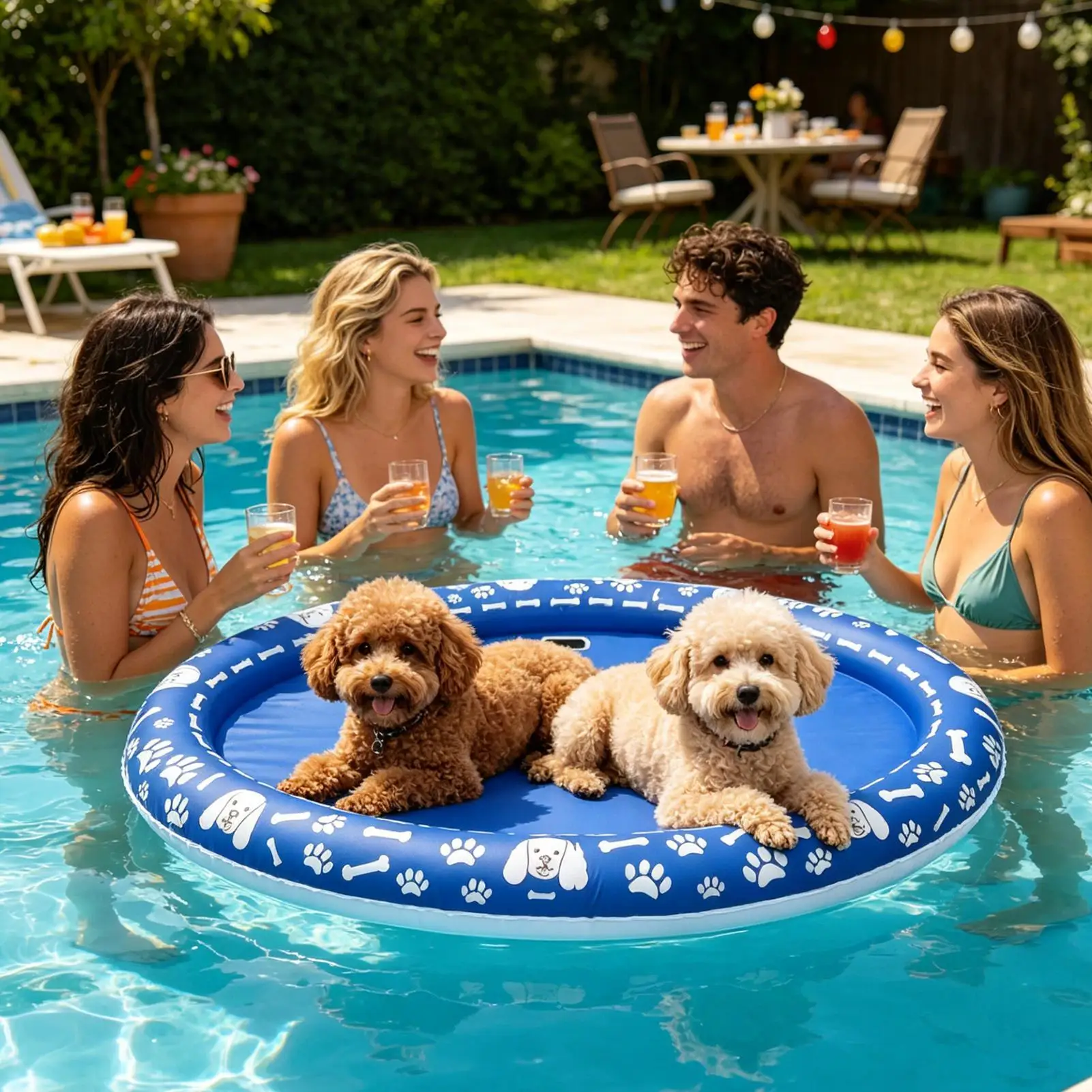 Pool Floats For Dogs Tear-Resistant Inflatable Pet Raft Dog Raft For Cat Puppy Water Swimming Lake Pond River Beach Summer