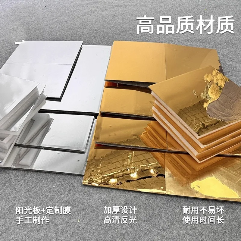 Wedding Decorations Hot Selling Mirror Acrylic Square Column Road Guide Cake Dessert Table Plinth Flower Stand Decoration