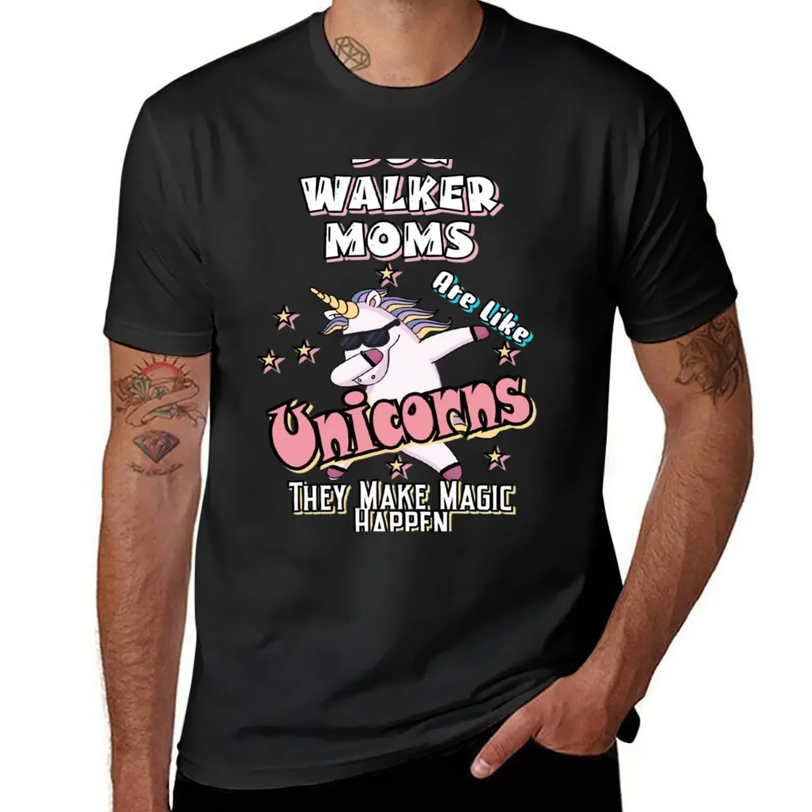 Dog Walker Mom Make Magic Happen T-shirt aesthetic clothes summer tops oversized Men's t-shirt