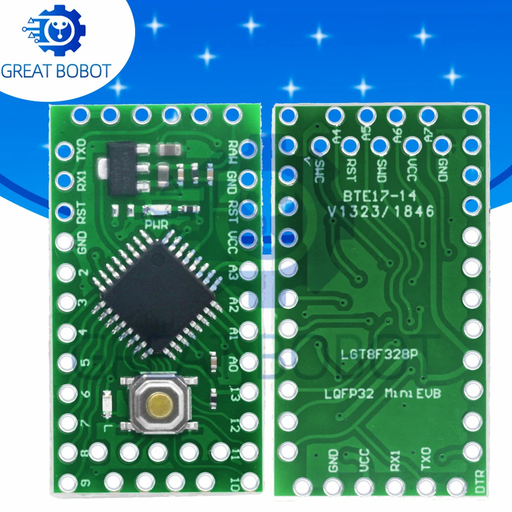 BS Brand LGT8F328P LQFP32 MiniEVB 3.3V/5V Replace Pro Mini ATMEGA328P HT42B534‑1 Driver Compatible for Arduino
