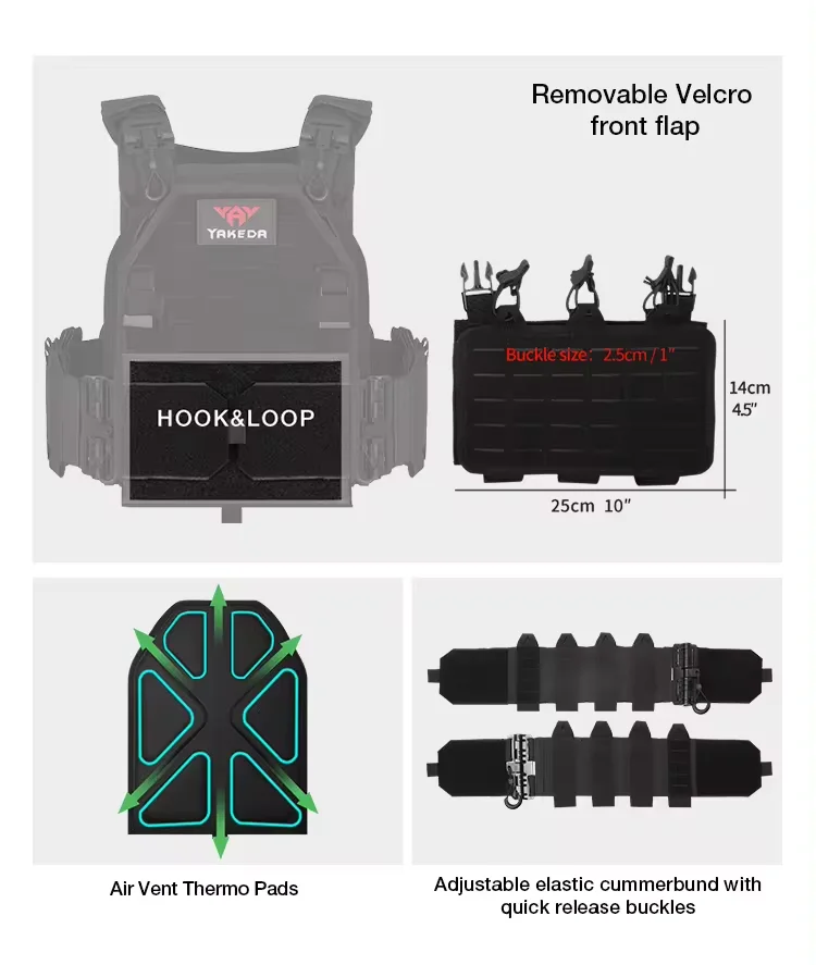 Тактический жилет YAKEDA ATFG MOX, камуфляжная подвеска, быстросъемная Боевая площадка, 1000D нейлоновый тактический жилет для охоты