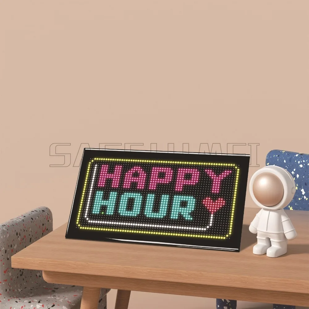 Room Decor Frame APP Control LED Pixel Matrix Bluetooth Display 24x48 32x64  RGB Digital Lamp Panel DIY Art Display Gaming Anime