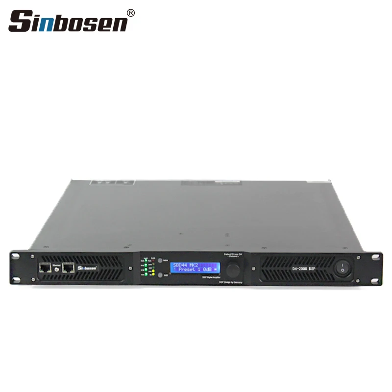 

D4-2000 Dsp Outdoor 1u 2 Ohms Stable Work 4 Dsp Digital Audio Amplifier